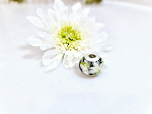 Bespoke Real Flower Resin Bead Charm – Personalised Keepsake for Pandora Bracelets