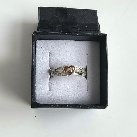 Flower Preservation silver ring with CZ 